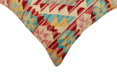 handmade Traditional Pillow Red Blue Hand-Woven SQUARE 100% WOOL Hand woven turkish pillow2' x 2'