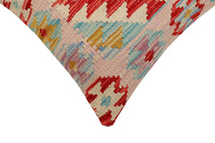 handmade Traditional Pillow Red Blue Hand-Woven SQUARE 100% WOOL Hand woven turkish pillow2' x 2'