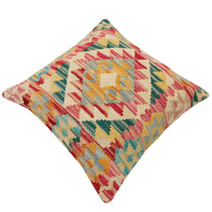 handmade Traditional Pillow Red Rust Hand-Woven SQUARE 100% WOOL Hand woven turkish pillow2' x 2'