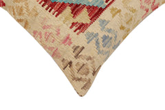 handmade Traditional Pillow Rust Blue Hand-Woven SQUARE 100% WOOL Hand woven turkish pillow 2 x 2