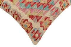 handmade Traditional Pillow Rust Blue Hand-Woven SQUARE 100% WOOL Hand woven turkish pillow2' x 2'