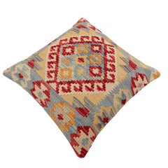 handmade Traditional Pillow Red Beige Hand-Woven SQUARE 100% WOOL Hand woven turkish pillow2' x 2'