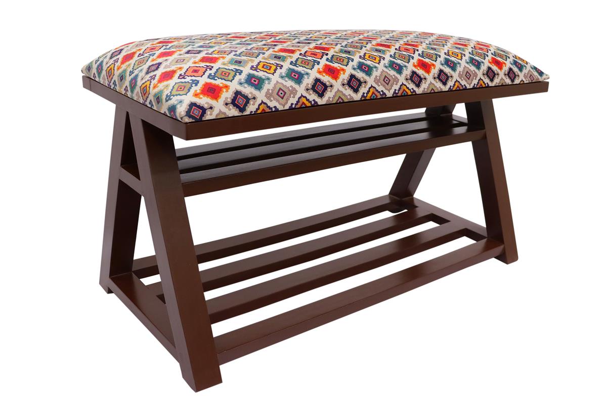 handmade Traditional Shoe Rack Beige Blue Hand-made RECTANGLE VELVET area rug 36'' x 18'' x 22''