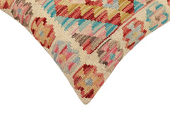 handmade Traditional Pillow Red Blue Hand-Woven SQUARE 100% WOOL Hand woven turkish pillow 2 x 2