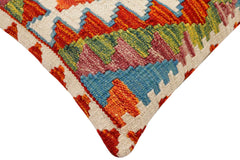 handmade Traditional Pillow Rust Blue Hand-Woven SQUARE 100% WOOL Hand woven turkish pillow 2 x 2