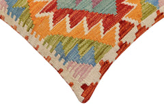 handmade Traditional Pillow Rust Blue Hand-Woven SQUARE 100% WOOL Hand woven turkish pillow 2 x 2