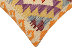 handmade Traditional Pillow Rust Blue Hand-Woven SQUARE 100% WOOL Hand woven turkish pillow 2 x 2