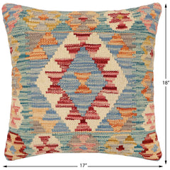handmade Traditional Pillow Red Blue Hand-made SQUARE 100% WOOL Hand woven turkish pillow 2 x 2