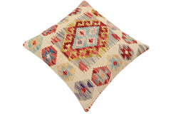 handmade Traditional Pillow Red Blue Hand-made SQUARE 100% WOOL Hand woven turkish pillow 2 x 2