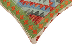 handmade Traditional Pillow Rust Blue Hand-made SQUARE 100% WOOL Hand woven turkish pillow2' x 2'