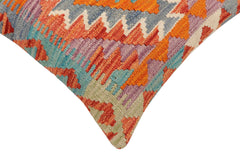 handmade Traditional Pillow Rust Blue Hand-made SQUARE 100% WOOL Hand woven turkish pillow2' x 2'