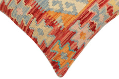 handmade Traditional Pillow Rust Blue Hand-made SQUARE 100% WOOL Hand woven turkish pillow2' x 2'