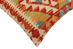 handmade Traditional Pillow Rust Beige Hand-Woven SQUARE 100% WOOL Hand woven turkish pillow 2 x 2