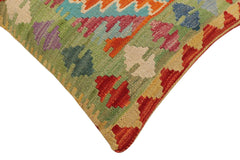 handmade Traditional Pillow Rust Blue Hand-Woven SQUARE 100% WOOL Hand woven turkish pillow PILLOW