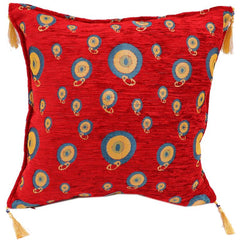 handmade Geometric Pillow Red Blue Handmade RECTANGLE throw pillow 2 x 2