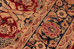 Antique Agra Vickie Red/Blue Wool Rug - 8'2'' x 10'6''