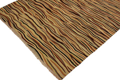 handmade Modern Kilim Beige Red Hand-Woven RECTANGLE 100% WOOL area rug 6x8