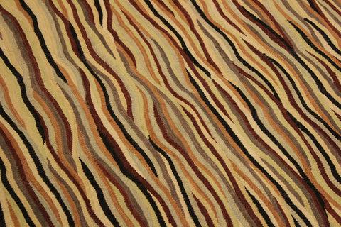 handmade Modern Kilim Beige Red Hand-Woven RECTANGLE 100% WOOL area rug 6x8