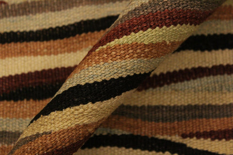 handmade Modern Kilim Beige Red Hand-Woven RECTANGLE 100% WOOL area rug 6x8