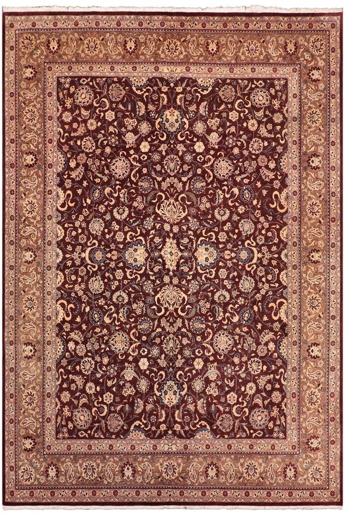 Traditional  Terry Maroon Brown Hand Knotted Area rugs 8 x 10