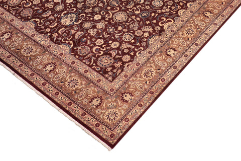 handmade Transitional  Maroon Brown Hand Knotted RECTANGLE 100% WOOL area rug 8x10