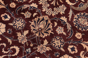 handmade Transitional  Maroon Brown Hand Knotted RECTANGLE 100% WOOL area rug 8x10