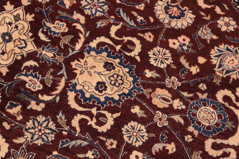 handmade Transitional  Maroon Brown Hand Knotted RECTANGLE 100% WOOL area rug 8x10