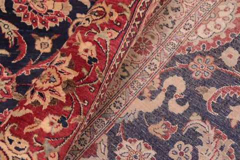 handmade Transitional Abasi Afsha Blue Red Hand Knotted RECTANGLE 100% WOOL area rug 8 x 10