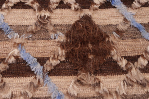 handmade Geometric Moroccan Hi Tan Brown Hand Knotted RECTANGLE 100% WOOL area rug 6' x 9'