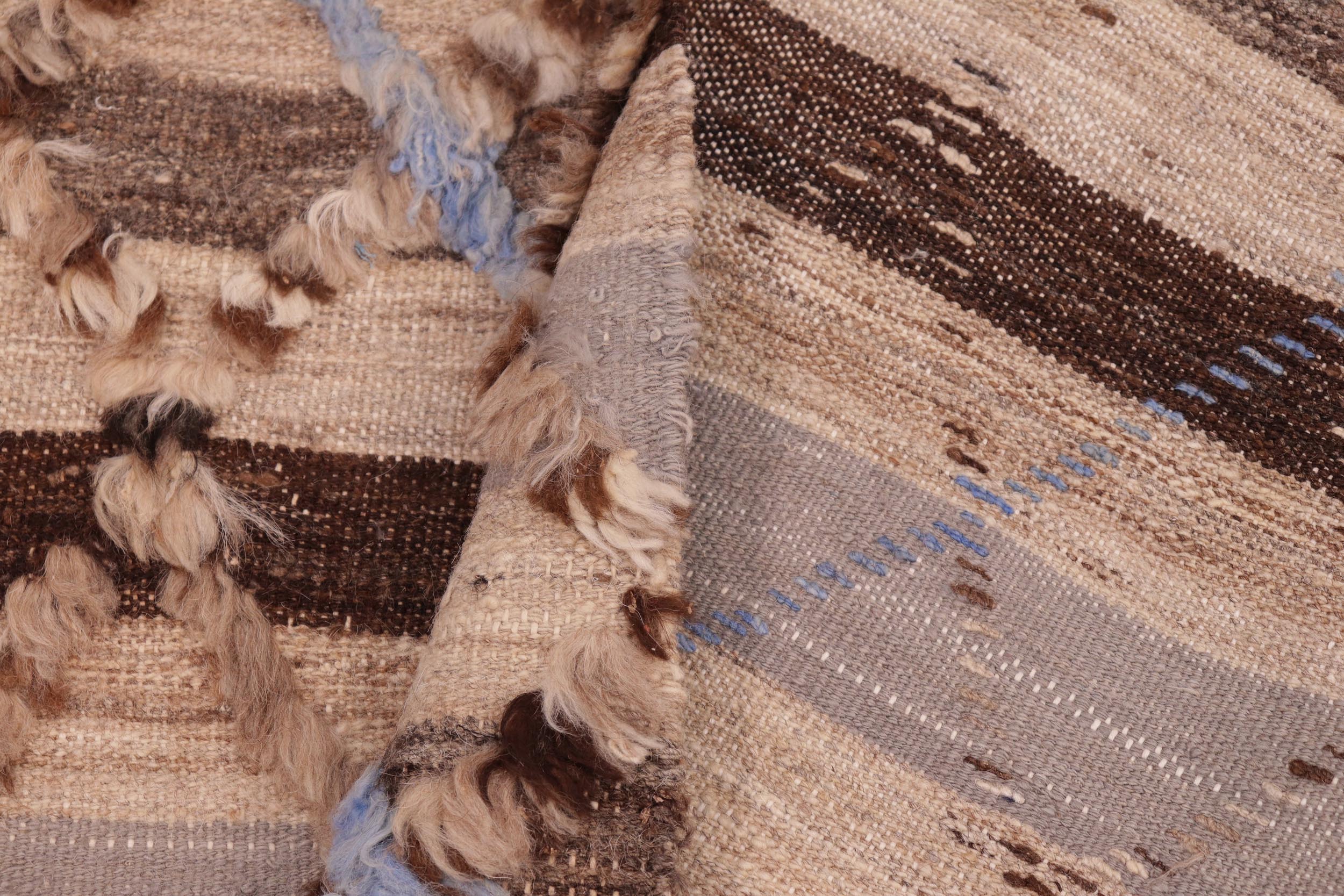 handmade Geometric Moroccan Hi Tan Brown Hand Knotted RECTANGLE 100% WOOL area rug 6' x 9'