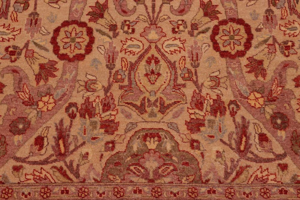 handmade Transitional Lahore Tan Tan Hand Knotted RECTANGLE 100% WOOL area rug 8' x 10'