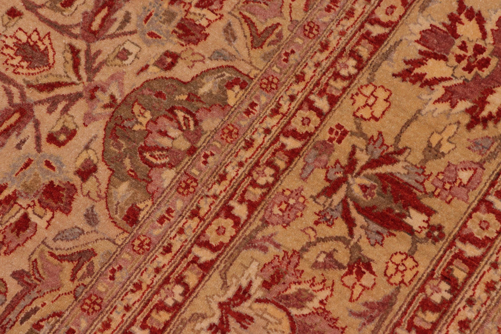 handmade Transitional Lahore Tan Tan Hand Knotted RECTANGLE 100% WOOL area rug 8' x 10'