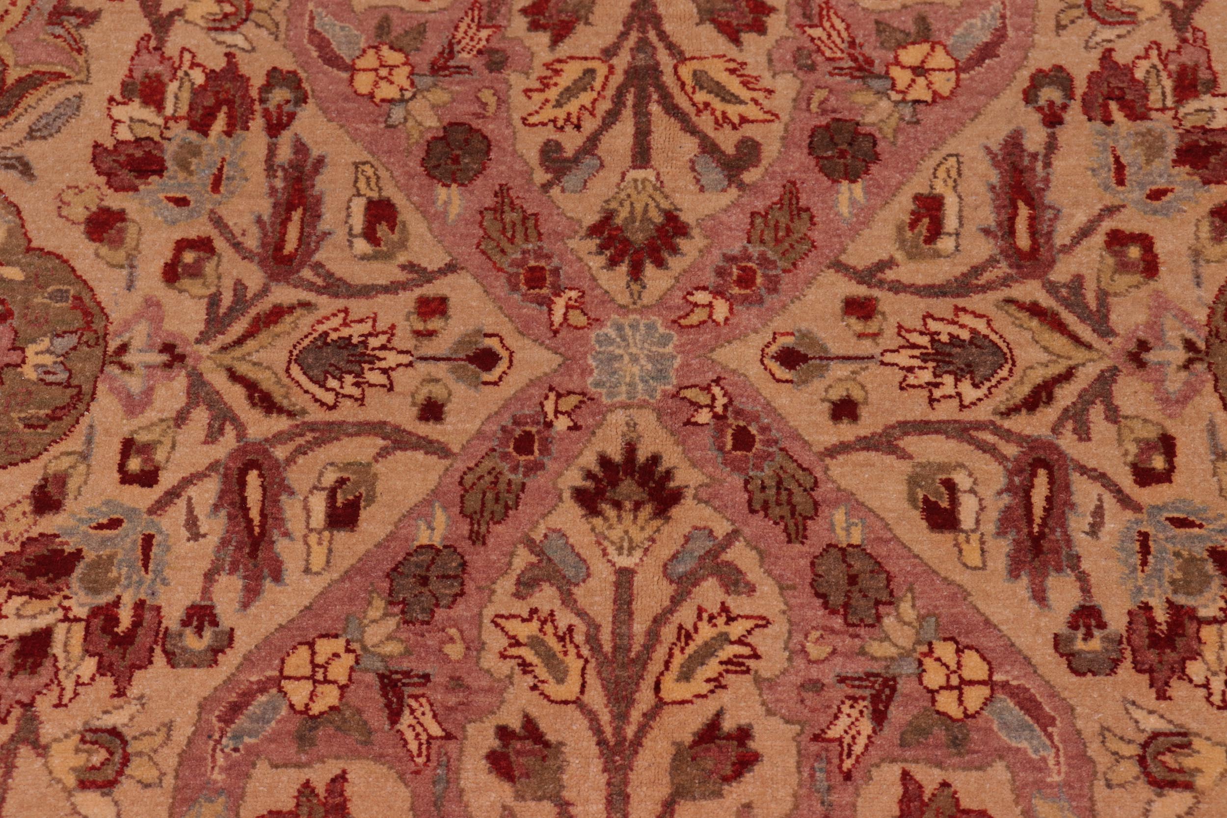 handmade Transitional Lahore Tan Tan Hand Knotted RECTANGLE 100% WOOL area rug 8' x 10'