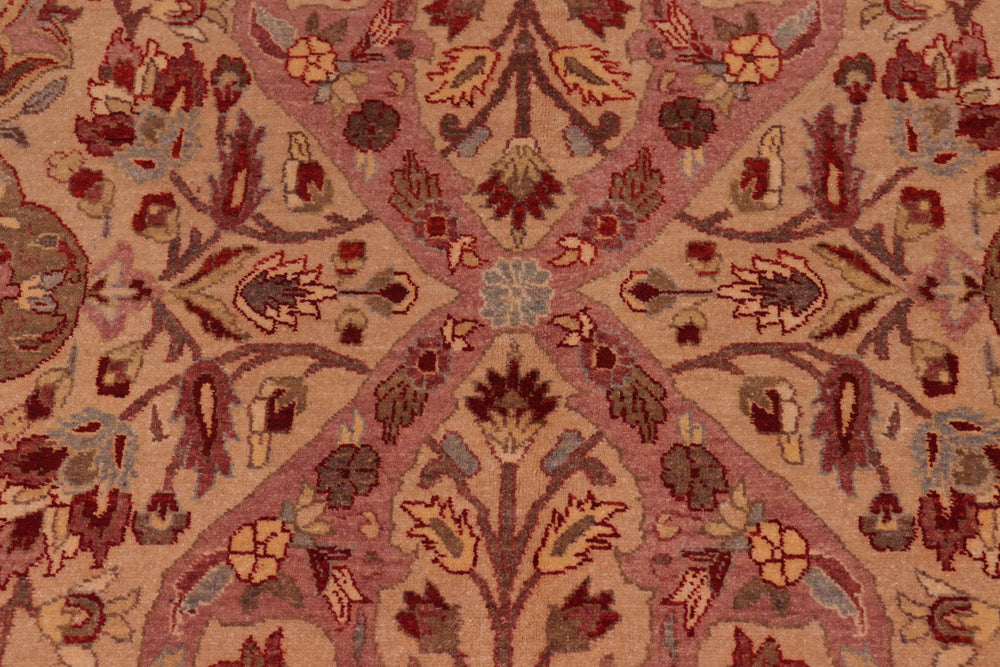 handmade Transitional Lahore Tan Tan Hand Knotted RECTANGLE 100% WOOL area rug 8' x 10'