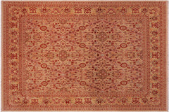 handmade Transitional Lahore Tan Tan Hand Knotted RECTANGLE 100% WOOL area rug 8' x 10'