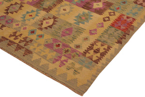 handmade Geometric Kilim Gray Purple Hand-Woven RECTANGLE 100% WOOL area rug 5 x 7