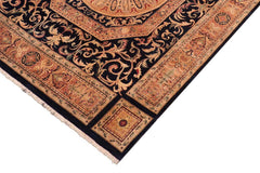 Vintage Persian Tamour Nora Blue/Tan Wool Rug - 8'3'' x 10'6''