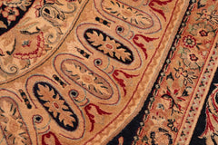 Vintage Persian Tamour Nora Blue/Tan Wool Rug - 8'3'' x 10'6''