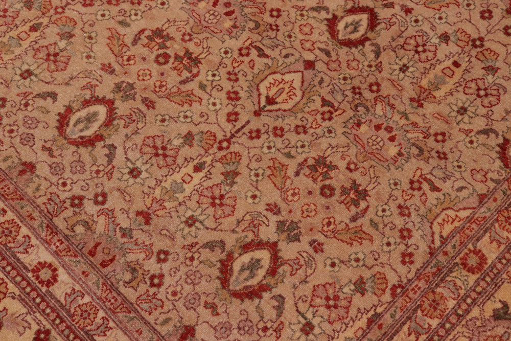 handmade Transitional Lahore Lt. Tan Tan Hand Knotted RECTANGLE 100% WOOL area rug 8' x 10'