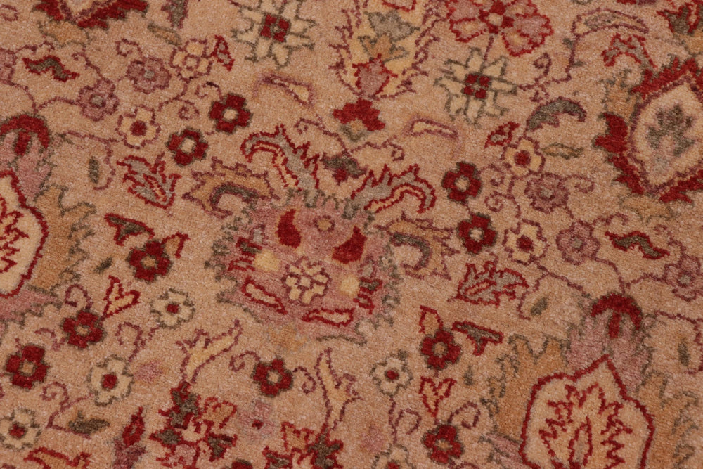 handmade Transitional Lahore Lt. Tan Tan Hand Knotted RECTANGLE 100% WOOL area rug 8' x 10'