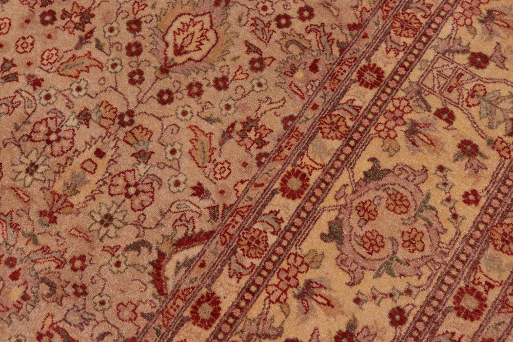handmade Transitional Lahore Lt. Tan Tan Hand Knotted RECTANGLE 100% WOOL area rug 8' x 10'