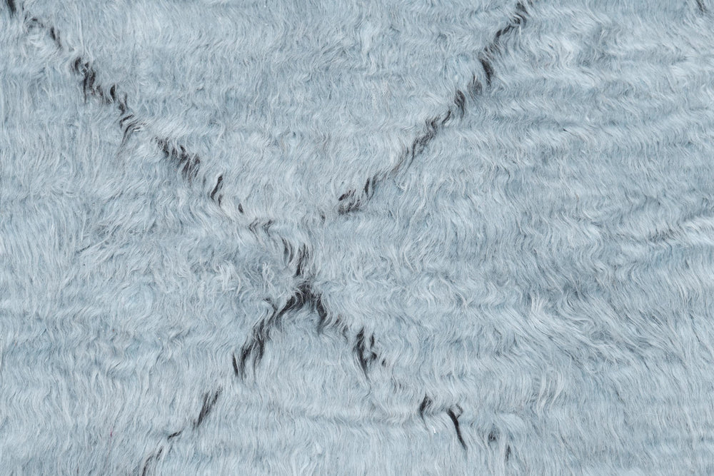 handmade Modern Moroccan Gray Black Hand Knotted RECTANGLE 100% WOOL area rug 8' x 10'
