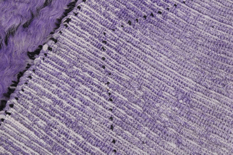 handmade Modern Moroccan Purple Black Hand Knotted RECTANGLE 100% WOOL area rug 6' x 9'