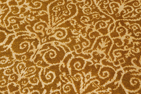 handmade Over Dyed Over Dyed Green Gold Hand Knotted RECTANGLE WOOL&SILK area rug 8' x 10'