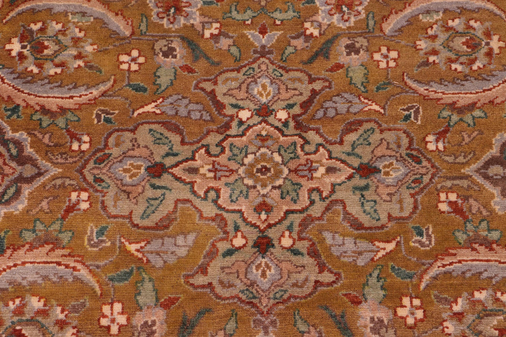 handmade Traditional  Gold Rust Hand Knotted RECTANGLE 100% WOOL area rug 8' x 10'
