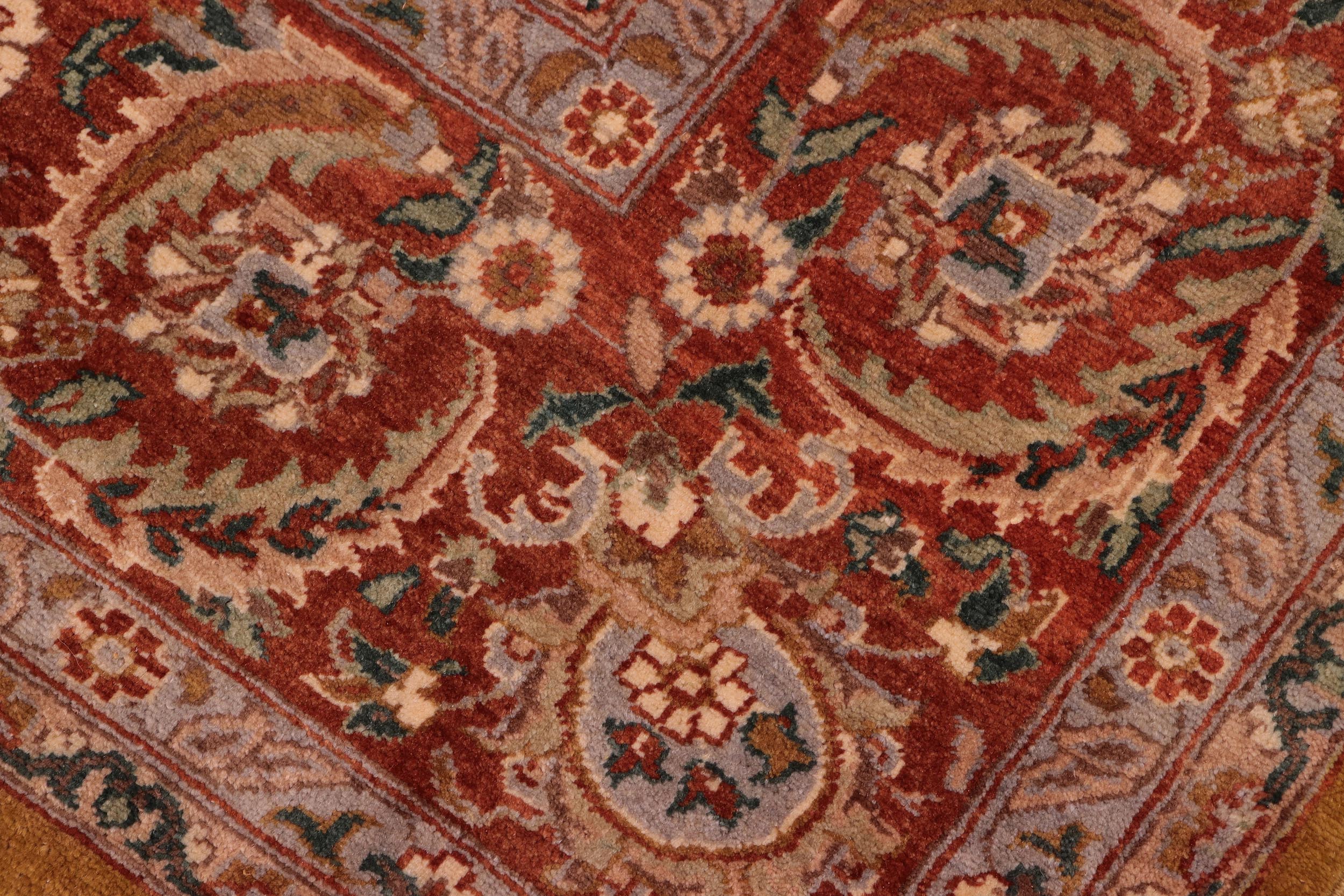 handmade Traditional  Gold Rust Hand Knotted RECTANGLE 100% WOOL area rug 8' x 10'
