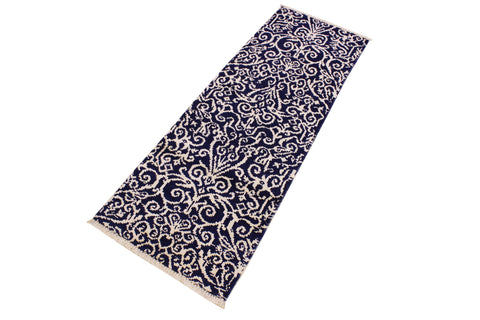 Cyrena Handâ€‘Knotted Wool and Viscose Runner