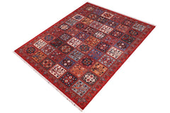 handmade Transitional Kafkaz Rust Blue Hand Knotted RECTANGLE 100% WOOL area rug 9 x 12