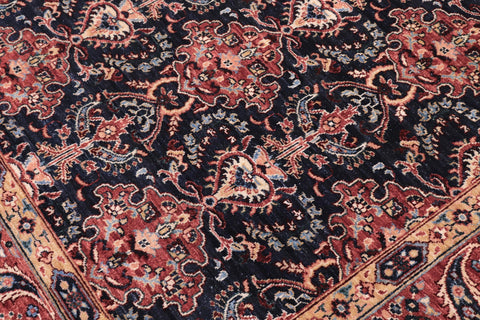 handmade Transitional Kafkaz Blue Red Hand Knotted RECTANGLE 100% WOOL area rug 8' x 10'