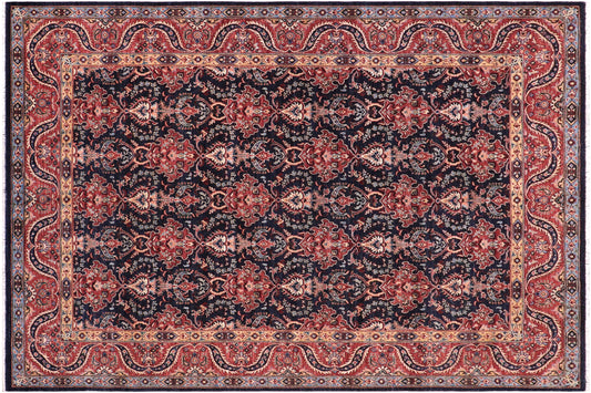 Eclectic Ziegler Juana Blue/Red Wool Rug - 8'1'' x 9'10''
